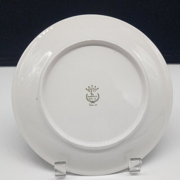 Vintage Real Old Willow Tognana Floral Salad Plate Orange Roses White Daisies - Picture 4 of 9